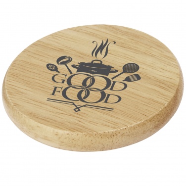 Logo trade promotional giveaways picture of: Scoll wooden coaster with bottle opener