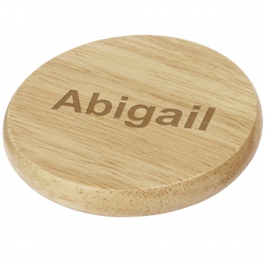 Logo trade advertising products image of: Scoll wooden coaster with bottle opener