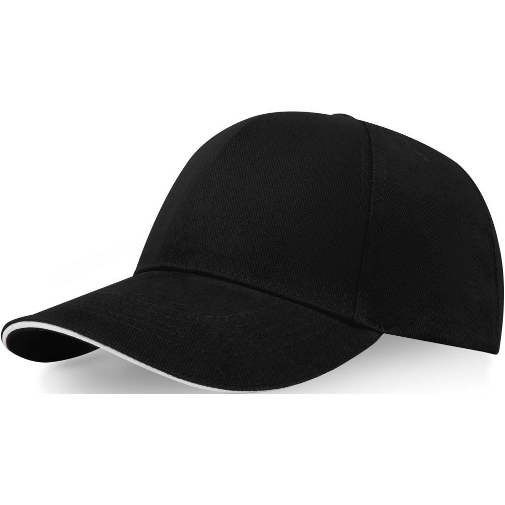 Logo trade promotional items image of: Topaz 6 panel GRS recycled sandwich cap
