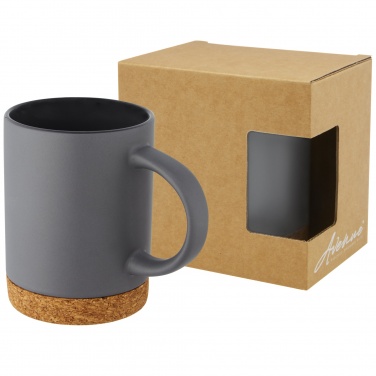 Logo trade corporate gift photo of: Neiva 425 ml ceramic mug with cork base