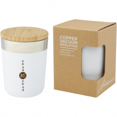Logo trade corporate gifts image of: Lagan 300 ml stainless steel tumbler with bamboo lid