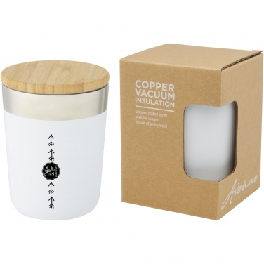 Logotrade promotional merchandise picture of: Lagan 300 ml stainless steel tumbler with bamboo lid