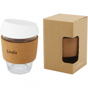 Logo trade promotional item photo of: Lidan 360 ml borosilicate glass tumbler with silicone lid