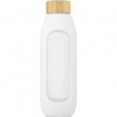 Logo trade promotional giveaway photo of: Tidan 600 ml borosilicate glass bottle with silicone grip