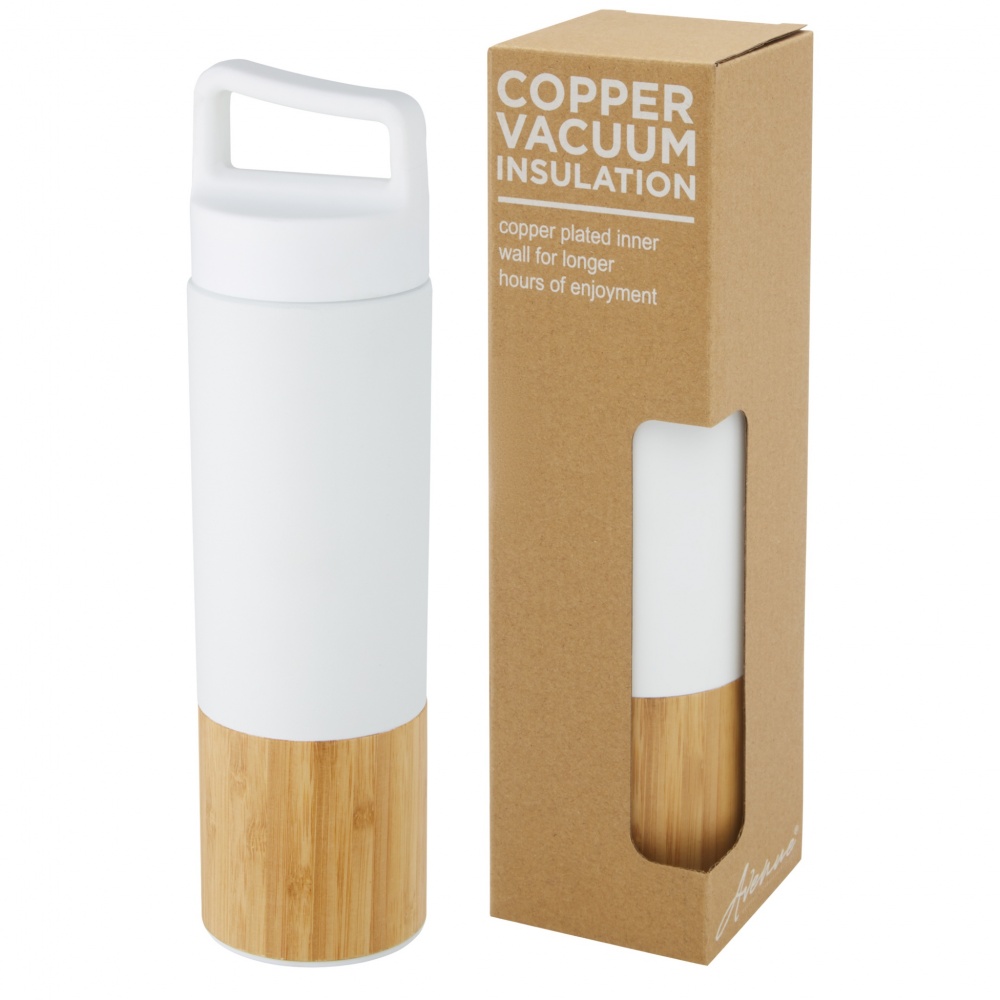 Logotrade advertising products photo of: Torne 540 ml  stainless steel bottle with bamboo outer wall