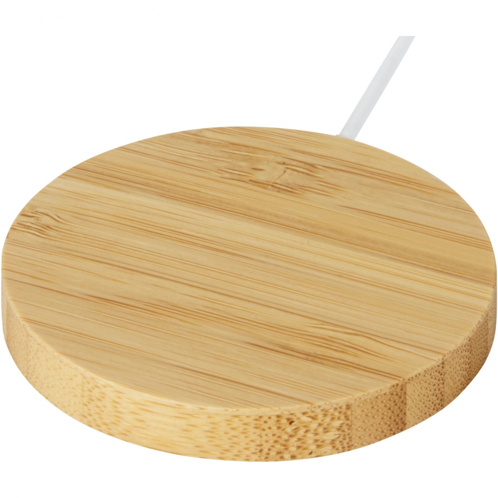Logotrade business gifts photo of: Atra 10W bamboo magnetic wireless charging pad