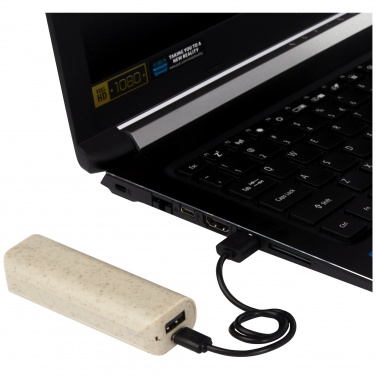 Logotrade business gifts photo of: Yoko 1200mAh wheat straw power bank
