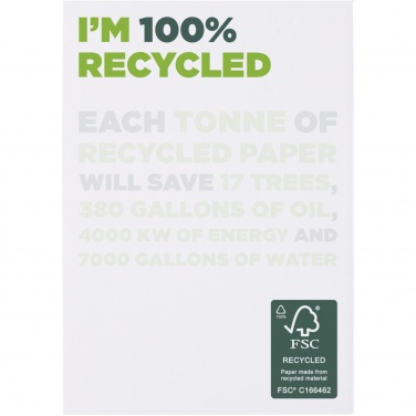 Logo trade promotional gifts picture of: Desk-Mate® A7 recycled notepad