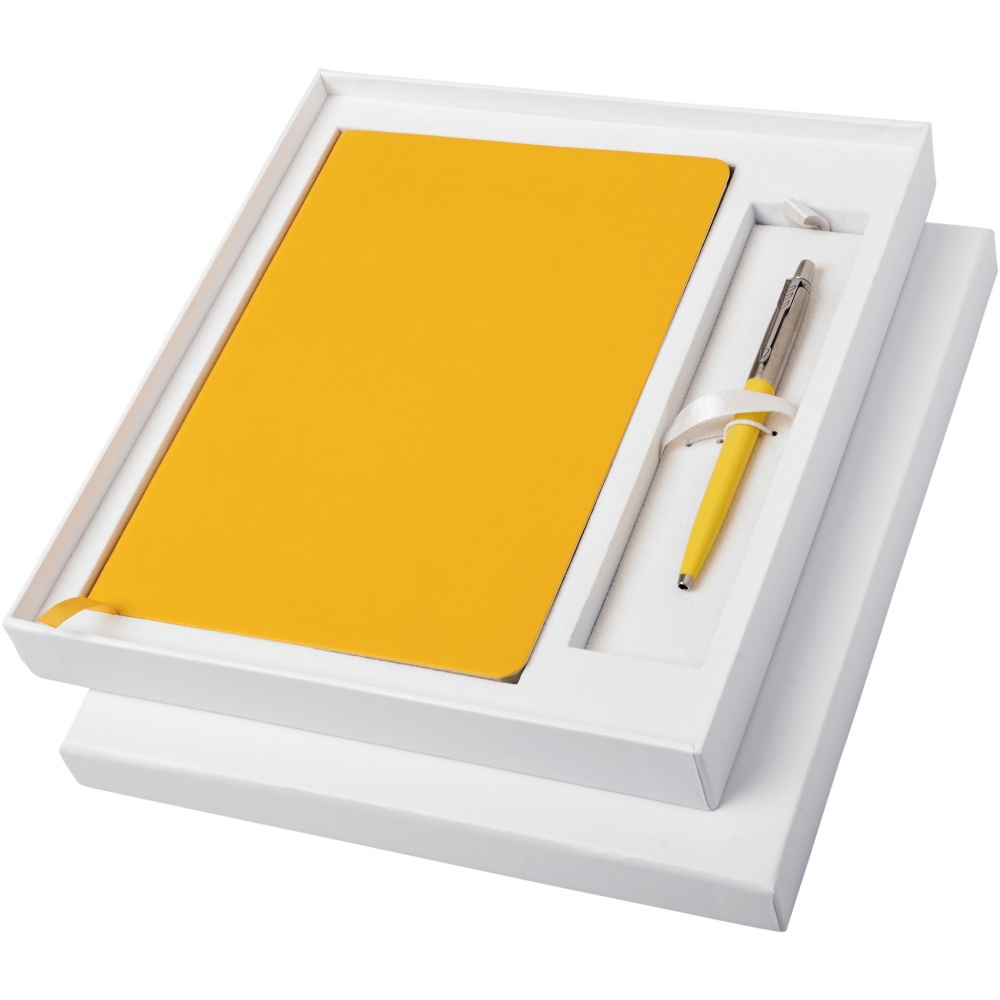 Logo trade promotional items picture of: Parker Classic notebook and Parker pen gift box