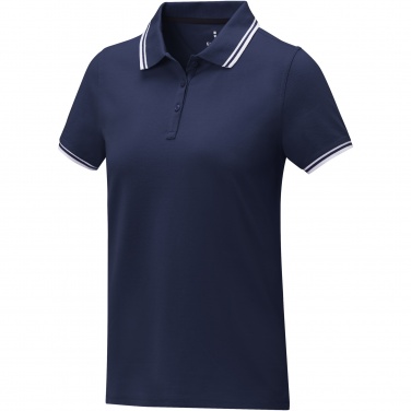Logo trade promotional merchandise photo of: Amarago short sleeve women's tipping polo