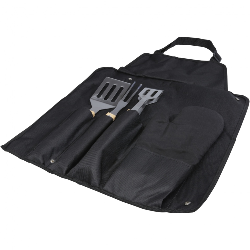 Logo trade promotional gifts picture of: Gril 3-piece BBQ tools set and glove 