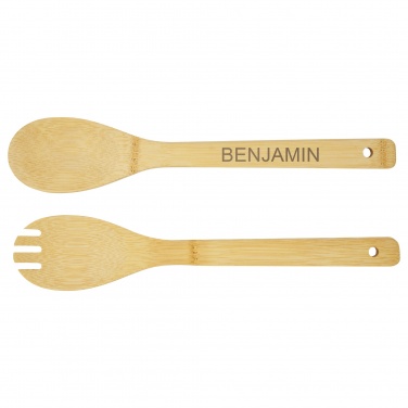 Logotrade promotional items photo of: Argulls bamboo salad bowl and tools