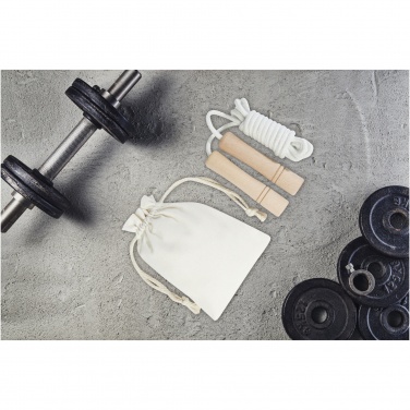 Logotrade promotional merchandise photo of: Denise wooden skipping rope in cotton pouch
