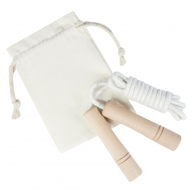 Logotrade promotional giveaways photo of: Denise wooden skipping rope in cotton pouch