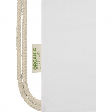 Logotrade promotional giveaway image of: Orissa 140 g/m² organic cotton drawstring bag 5L