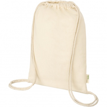 Logo trade promotional gift photo of: Orissa 140 g/m² organic cotton drawstring bag 5L