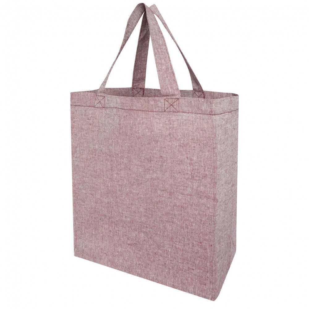 Logo trade promotional merchandise photo of: Pheebs 150 g/m² recycled gusset tote bag 13L