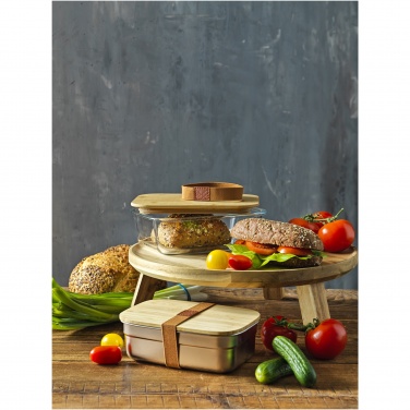 Logotrade advertising products photo of: Roby glass lunch box with bamboo lid
