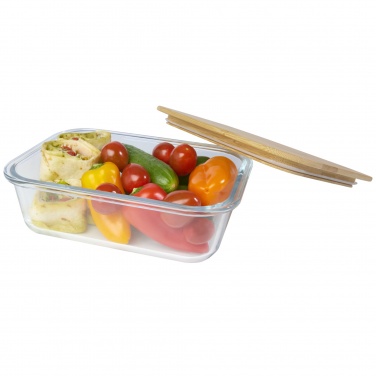 Logotrade advertising product image of: Roby glass lunch box with bamboo lid