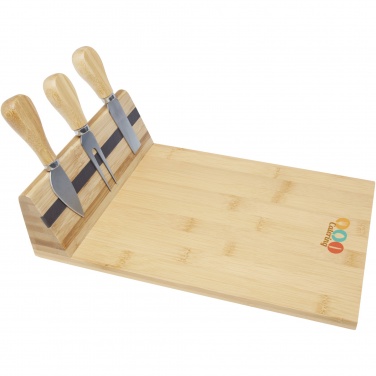 Logo trade promotional giveaways picture of: Mancheg bamboo magnetic cheese board and tools