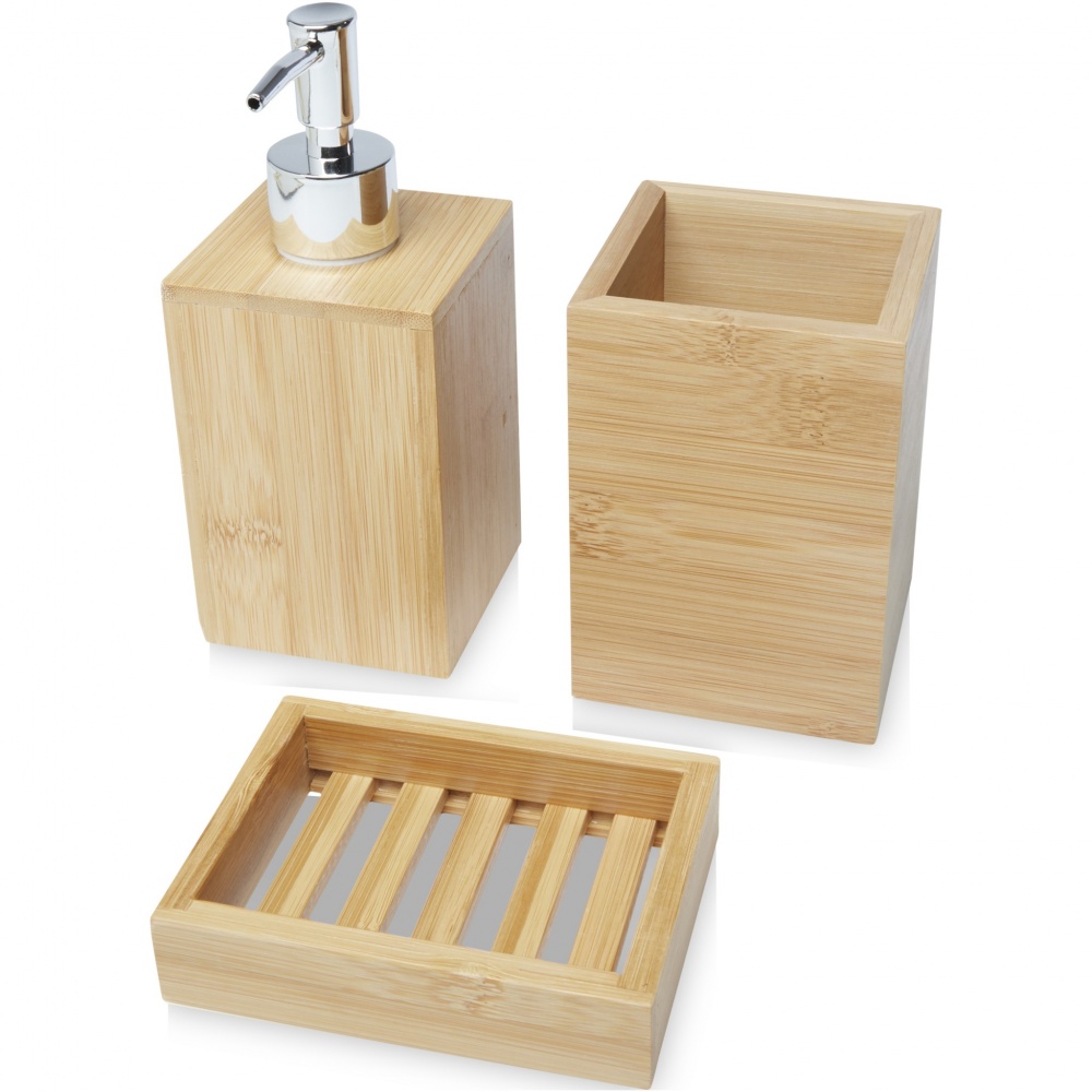 Logotrade promotional gifts photo of: Hedon 3-piece bamboo bathroom set