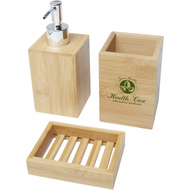 Logotrade promotional gift image of: Hedon 3-piece bamboo bathroom set