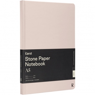 Logo trade advertising product photo of: Karst® A5 stone paper hardcover notebook - lined