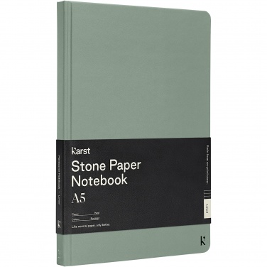 Logotrade promotional giveaway image of: Karst® A5 stone paper hardcover notebook - lined