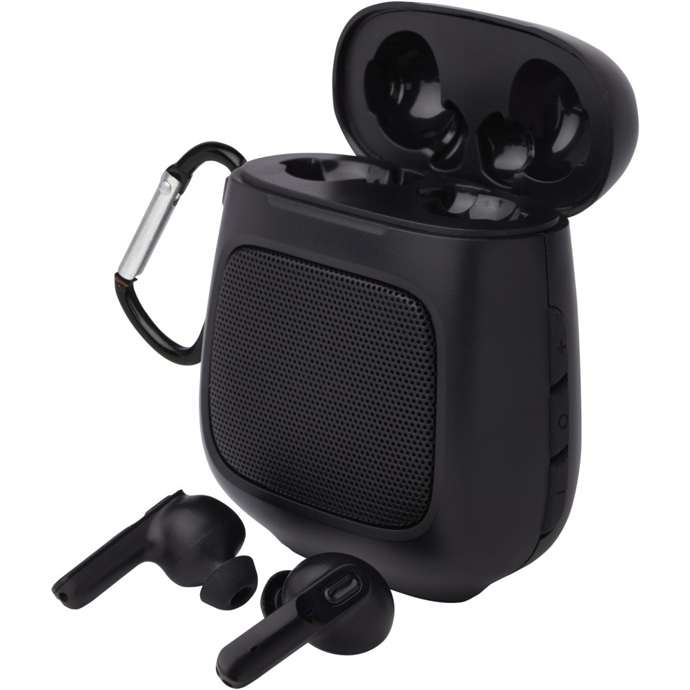 Logotrade promotional merchandise image of: Remix auto pair True Wireless earbuds and speaker