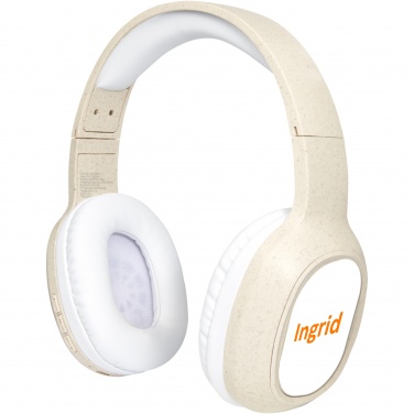 Logo trade business gift photo of: Riff wheat straw Bluetooth® headphones with microphone