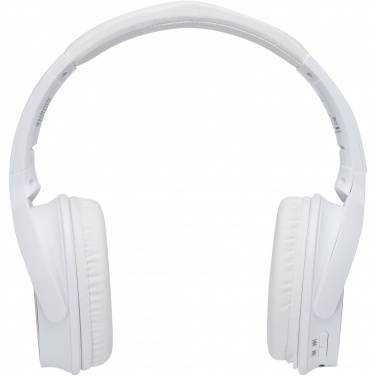 Logo trade corporate gifts image of: Athos bamboo Bluetooth® headphones with microphone
