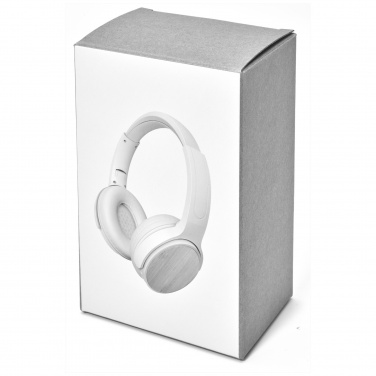 Logo trade corporate gift photo of: Athos bamboo Bluetooth® headphones with microphone