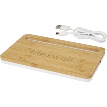 Logo trade promotional items picture of: Medake 10W bamboo wireless charger