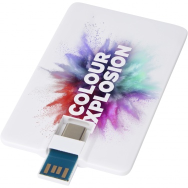 Logo trade corporate gift photo of: Duo slim 64GB USB drive with Type-C and USB-A 3.0