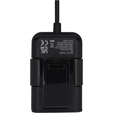 Logo trade advertising products image of: Pilot dual car charger with QC 3.0 dual back seat extended charger