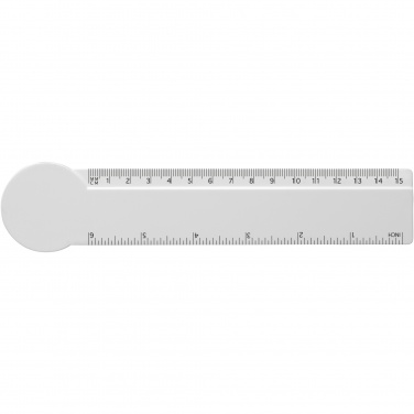 Logotrade promotional giveaway image of: Tait 15 cm circle-shaped recycled plastic ruler 