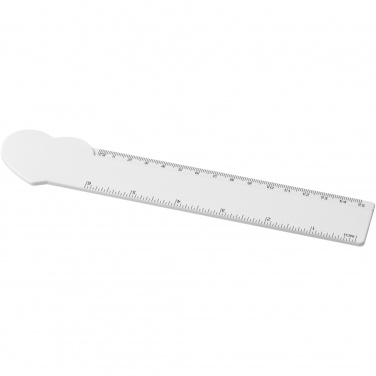 Logotrade advertising products photo of: Tait 15 cm heart-shaped recycled plastic ruler