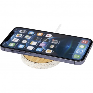 Logotrade promotional product image of: Terrazzo 10W wireless bamboo charging pad