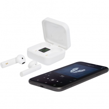 Logo trade business gifts image of: Tayo solar charging TWS earbuds 