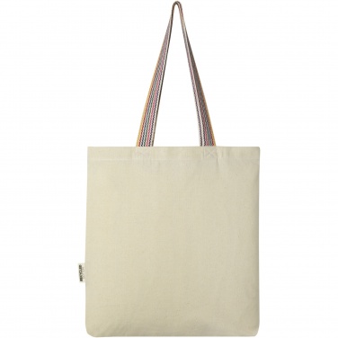 Logo trade promotional merchandise image of: Rainbow 180 g/m² recycled cotton tote bag 5L