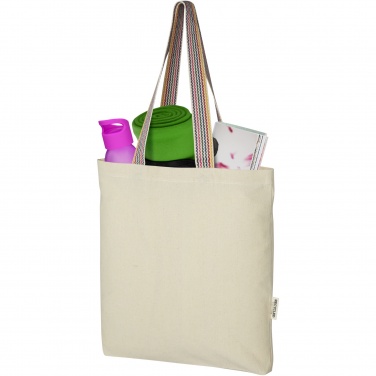Logo trade promotional merchandise photo of: Rainbow 180 g/m² recycled cotton tote bag 5L