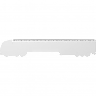 Logo trade promotional giveaways image of: Tait 30cm lorry-shaped recycled plastic ruler
