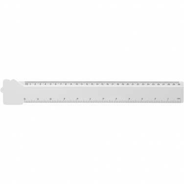 Logo trade promotional merchandise photo of: Tait 30cm house-shaped recycled plastic ruler