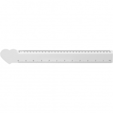 Logotrade advertising product image of: Tait 30cm heart-shaped recycled plastic ruler