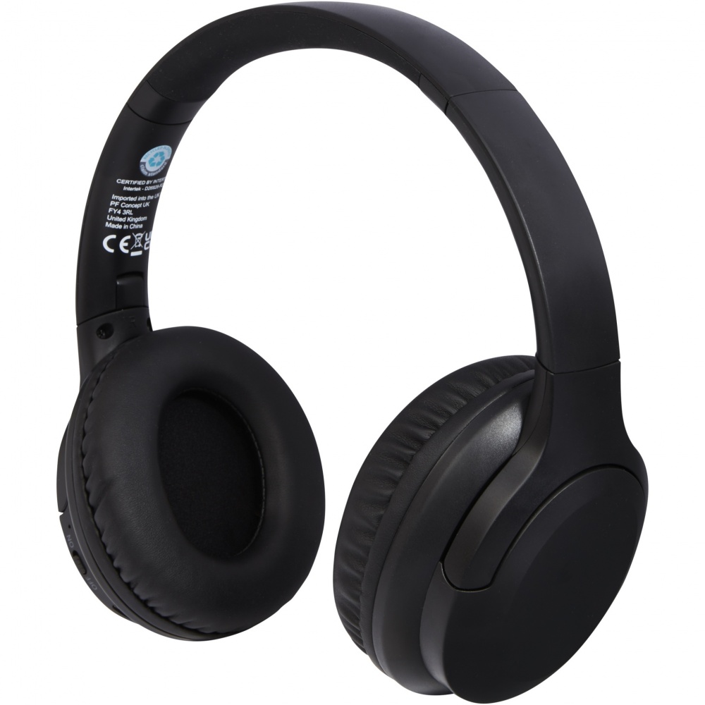 Logo trade promotional giveaway photo of: Loop recycled plastic Bluetooth® headphones
