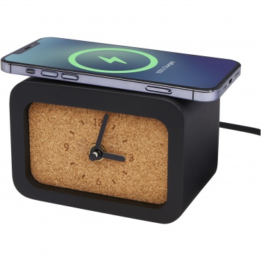 Logotrade promotional item image of: Momento wireless limestone charging desk clock