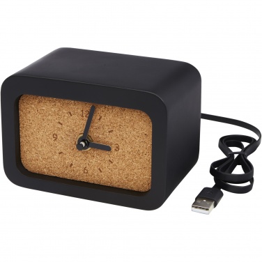 Logo trade advertising product photo of: Momento wireless limestone charging desk clock