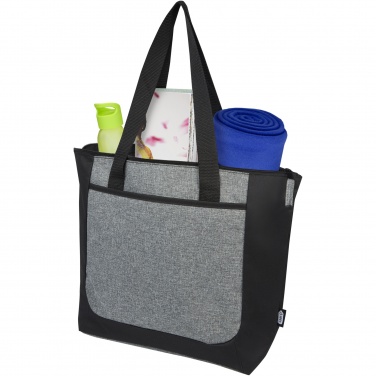 Logo trade promotional merchandise picture of: Reclaim GRS recycled two-tone zippered tote bag 15L