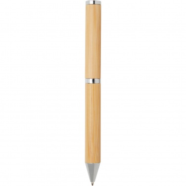 Logotrade promotional merchandise image of: Apolys bamboo ballpoint and rollerball pen gift set 