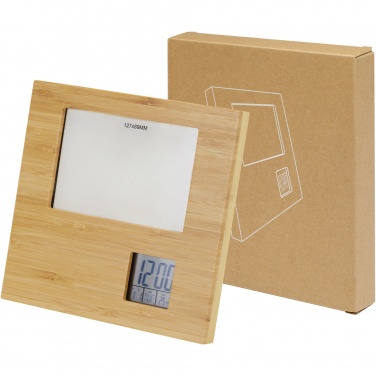 Logotrade promotional merchandise image of: Sasa bamboo photo frame with thermometer